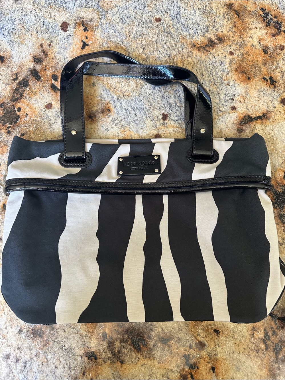 kate spade Black and White Zebra Stripe Tote